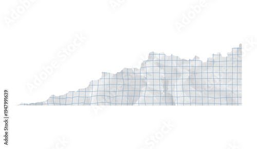 Paper piece rip with background torn corner and grid school education. Collage vector isolated scrapbook with blue letter old and template illustration copybook. Checkered crumpled paper.