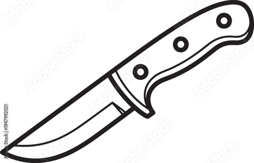 Vector illustration of a single pocket knife