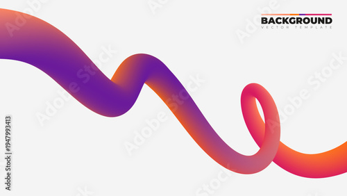 Abstract flowing gradient ribbon wave in vibrant purple, pink, orange, and red tones on a clean white background. Modern dynamic design ideal for website headers, banners, posters, branding, and creat
