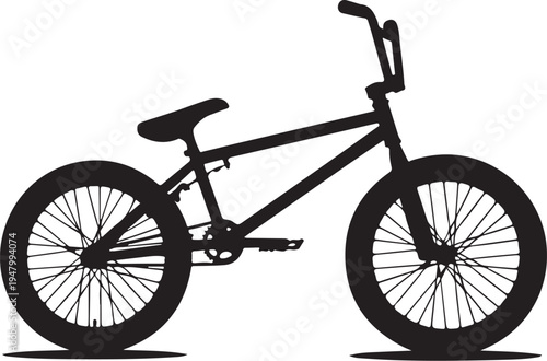 Vector black BMX bike silhouette