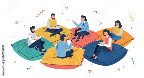 Creative Agency Team Collaborating in an Agile Brainstorming Session to Drive Innovation and Strategic Growth