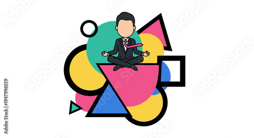 Corporate executive practicing mindfulness to maintain strategic focus and mental clarity within a complex and fast-paced business landscape