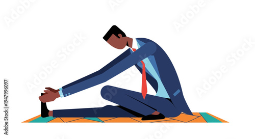 Agile Black Executive Embracing Corporate Wellness and Mental Health for Enhanced Workplace Productivity