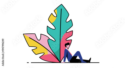 Modern professional finding work-life balance and mental clarity through corporate wellness and sustainable business practices