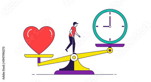 Corporate Work-Life Balance and Employee Mental Health Wellness Concept for HR Retention Strategies