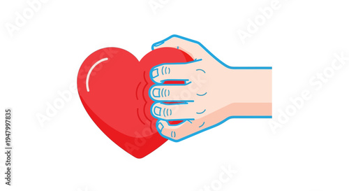 Professional Flat Vector Illustrating Emotional Brand Loyalty and Deep Customer Connection for Strategic Marketing Campaigns