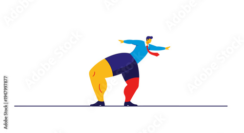 Corporate Professional Maintaining Balance and Operational Stability During Market Volatility Through Strategic Resilience