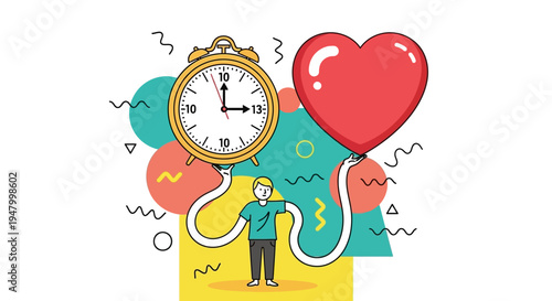 Strategic employee wellness and mindful time management illustration for modern high-performance agency cultures