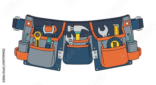 Tool Belt with Various Tools