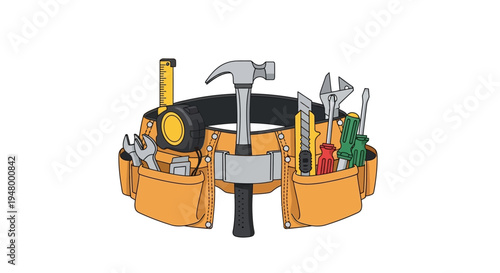 Tool Belt with Various Tools