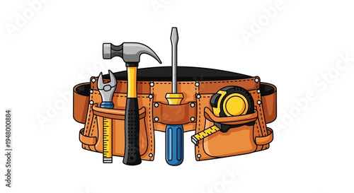 Tool Belt with Various Tools