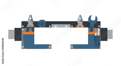 Industrial Metal Clamp with Wrench