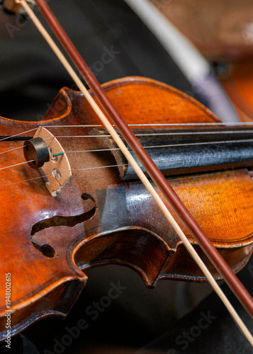 Traditional Violin  Player Performing Classical Music