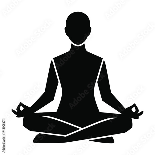 Meditating Person Silhouette