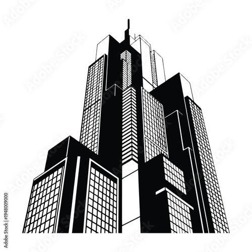 Skyscraper Cityscape Vector Illustration