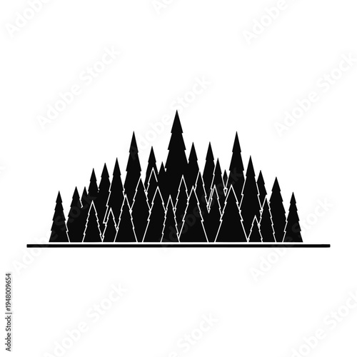 Evergreen Forest Silhouette