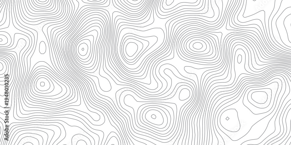 Fototapeta premium Abstract Light Gray and White Topographical Map Background with Flowing Elevation Contour Lines and Minimal Geographic Terrain Pattern Design.