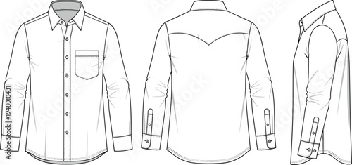 White button down shirt technical fashion clothing menswear long sleeve