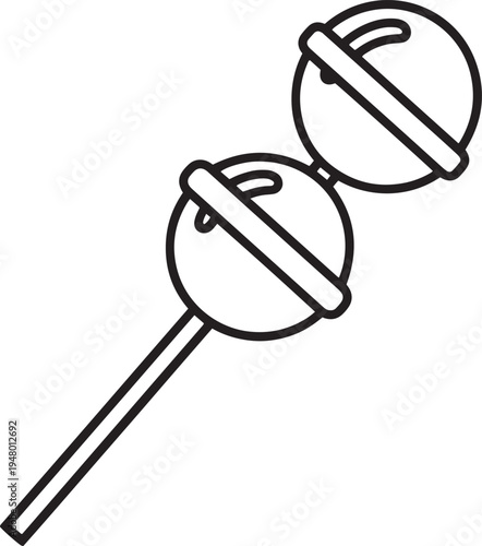 Vector illustration of two lollipops