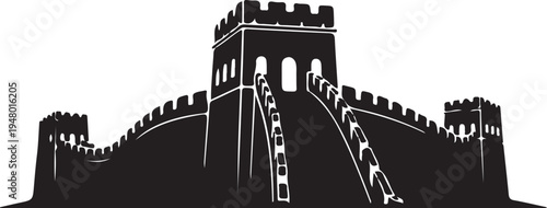 Great Wall of China fortification structure with watchtowers and battlements  iconic ancient architecture