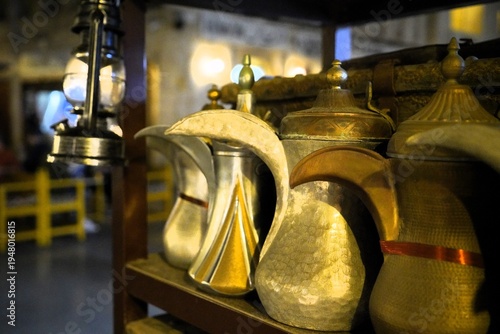 detail of an old tea pot