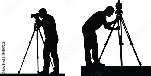 Photographer, silhouette, operating, camera, on, tripod, photography, videography, filming, media, production, creative, professional, equipment, cinematography, shooting, studio, operator