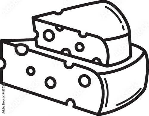 Vector illustration of cheese wedges
