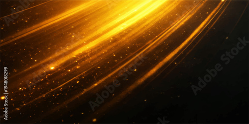 Abstract golden glowing starry light background
