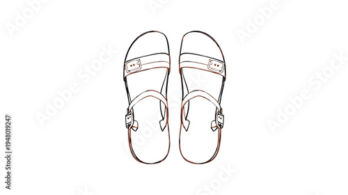 a pair of sandals