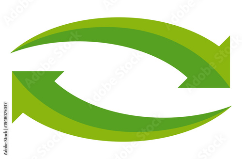 green recycling arrow. renewable ecological and natural icon element