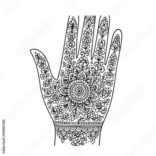 Full Hand Bridal Mehndi Composition