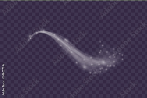 Luminous white glowing lines speed light abstract motion lines effect