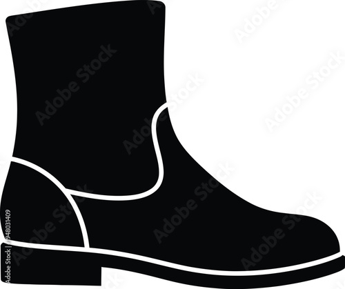 A classic ankle boot silhouette featuring a sturdy flat heel and smooth leather style construction