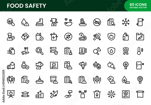 Foto Food Safety icon set