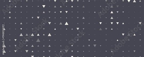 Triangular Halftone Texture Retrowave Vector Geometric Technology Abstract Background. Half Tone Triangles Retro Colored Pattern.