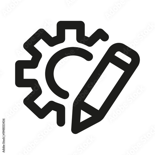 Customization Line Icon. Professional minimalist symbol designed as a premium vector line icon for personalization, tailored solutions, and user-specific design