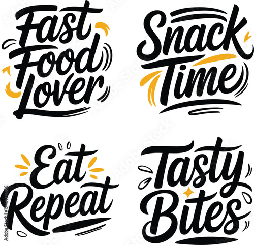 Hand Drawn Food Lettering Quote Vector Illustration