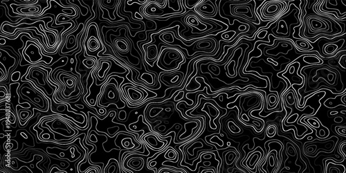 Stylized topographic map outline height in lines and contours. The concept of a conditional geographical scheme and the trajectory of the terrain. Eps10