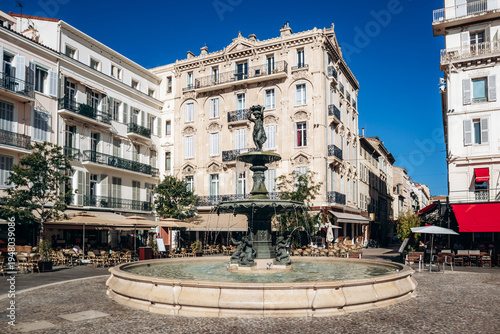 Photography Cannes, France - September 15, 2025: Fontaine de la Place du General de Gaulle i