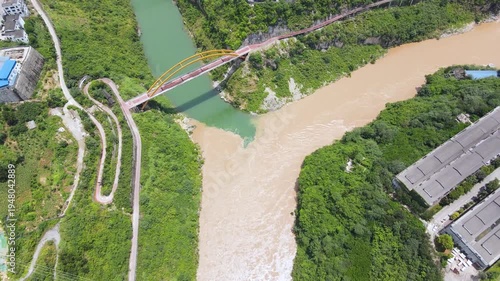 Wallpaper Mural 4K Aerial View of Chishui River in Zunyi Guizhou China Torontodigital.ca