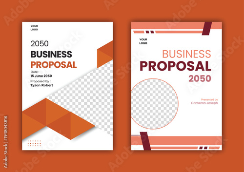 Modern Business Proposal Cover Template for Corporate Brochure and Company Presentation