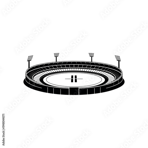 Black and white of a racetrack stadium racing sports