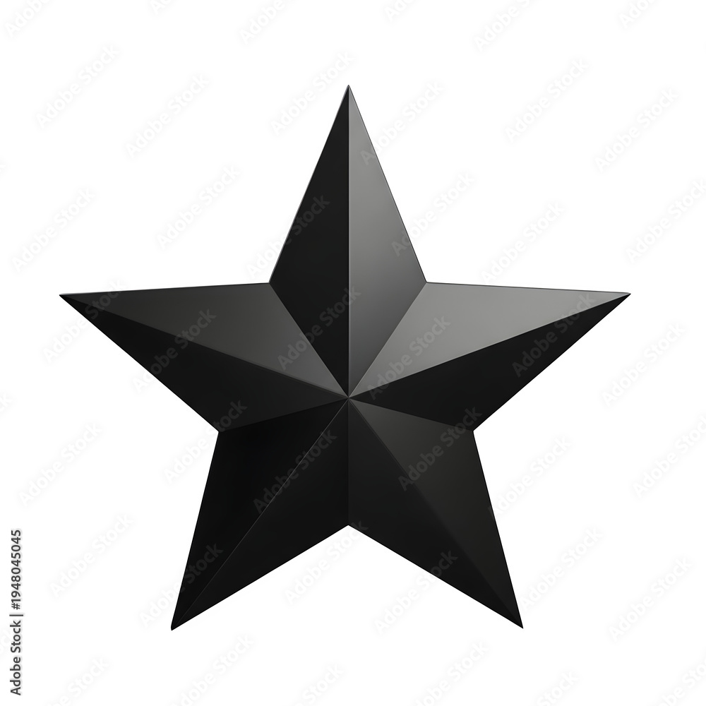 Obraz premium Illustration of Black star shape symbol icon