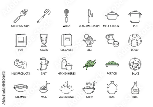 Collection of icons representing various professions and activities in daily life