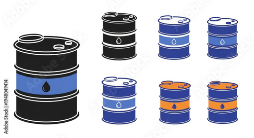 Oil Drums - A Collection of Industrial Storage Containers.