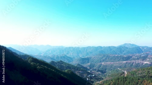 Wallpaper Mural 4K Aerial View of Majestic Mountain Ranges in Remote Depths Torontodigital.ca