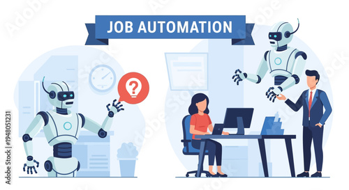 Robot Automation in Workplace with Humans.