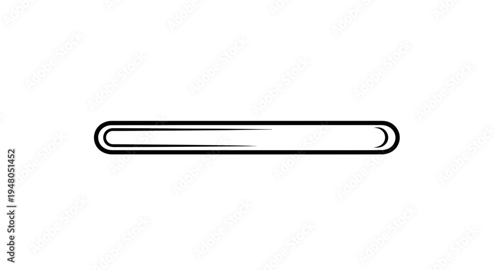 Obraz premium Simple, Clean, Rounded Button or Input Field Outline on White Background