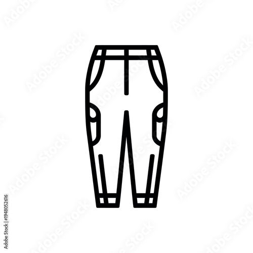 Black line of men's pants men's clothing line black and white