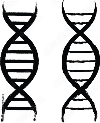 Human genome sequence illustration for biotech and life science vector